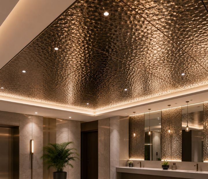 Ceiling stainless steel sheet application