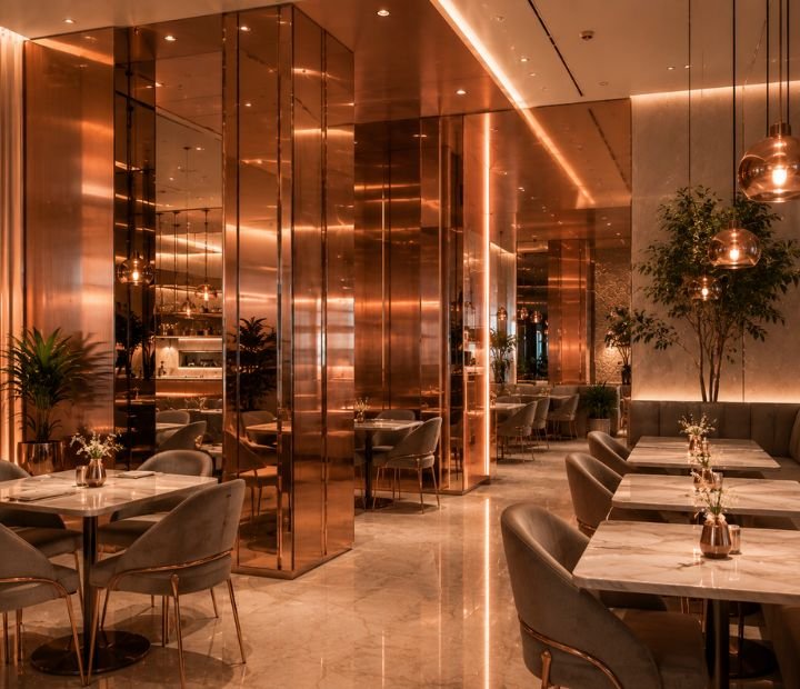 Restaurant stainless steel sheet application