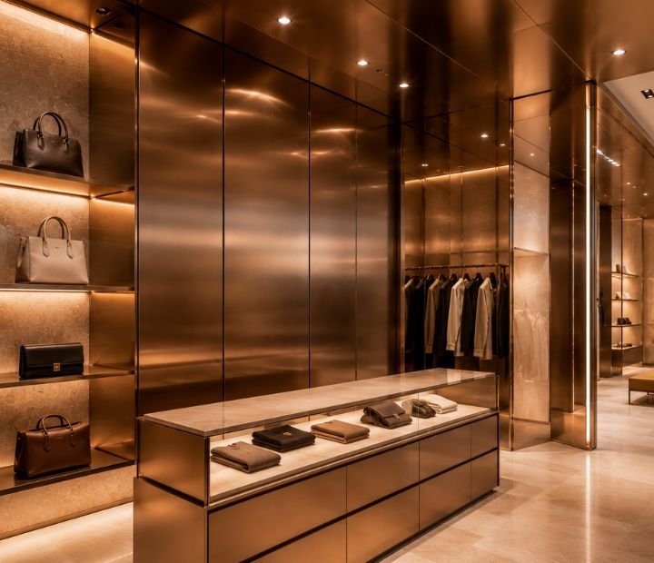 Retail stainless steel sheet application