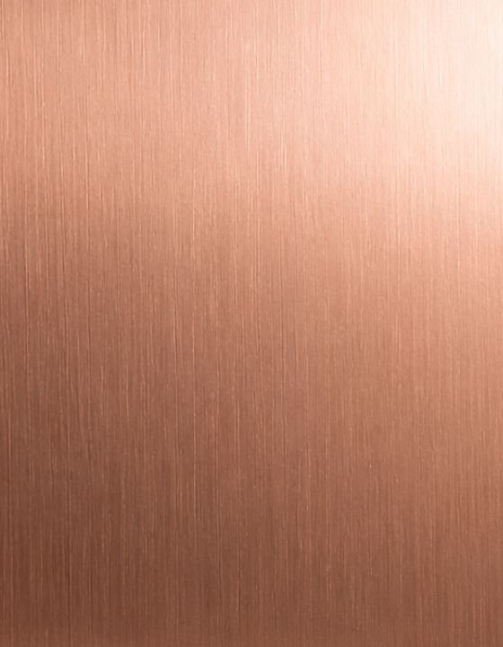 Rose Gold PVD coated stainless steel sheet
