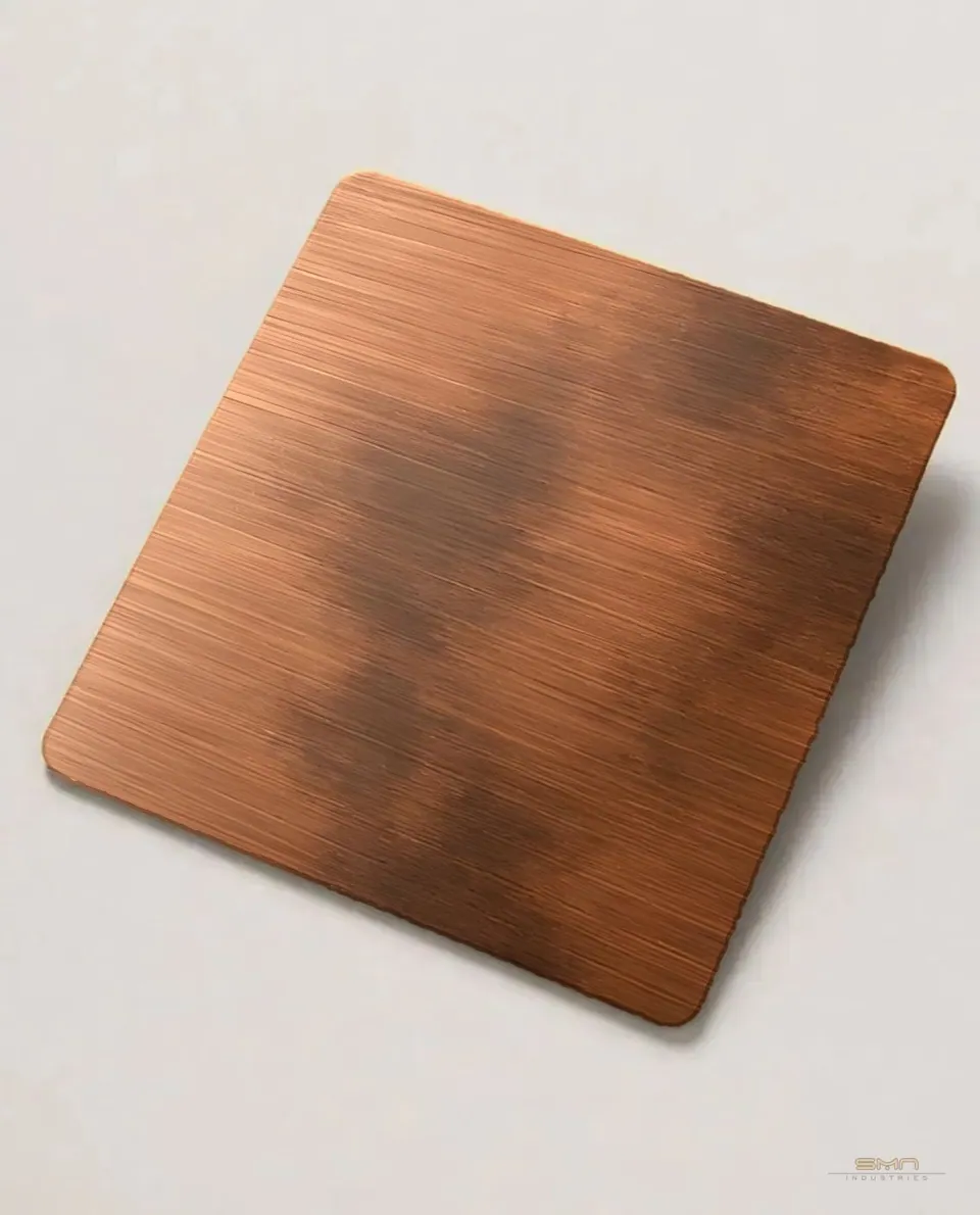 Antique copper stainless steel sheet sample (SMN-SP-15)