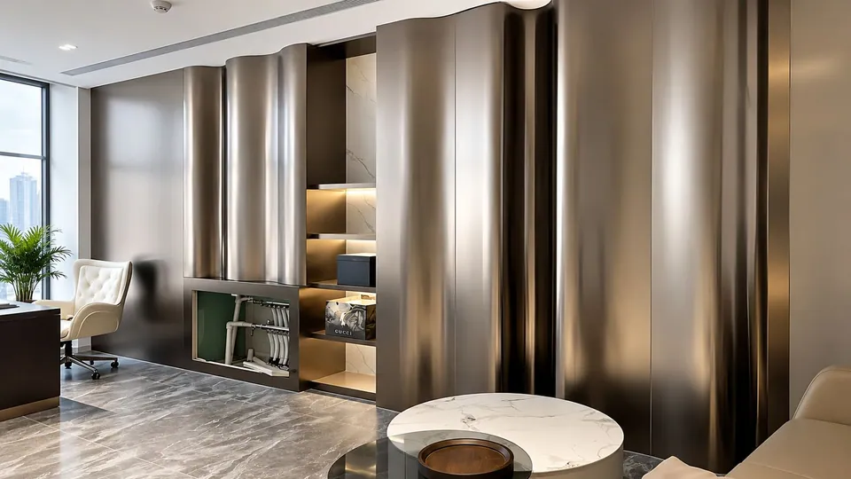 Feature Walls with designer stainless steel sheets