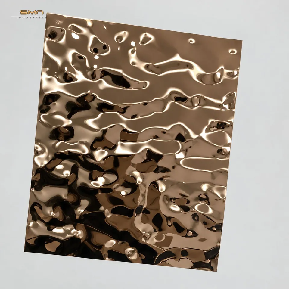 Bronze Rippled stainless steel sheet — SMN Industries
