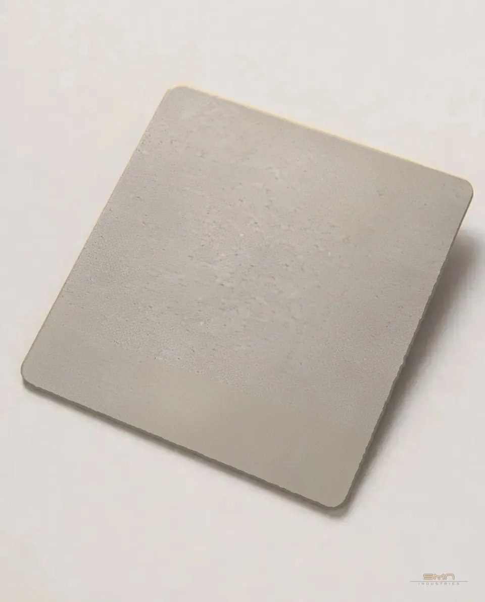 Champagne gold bead blast stainless steel sheet sample (SMN-CGBB-01)