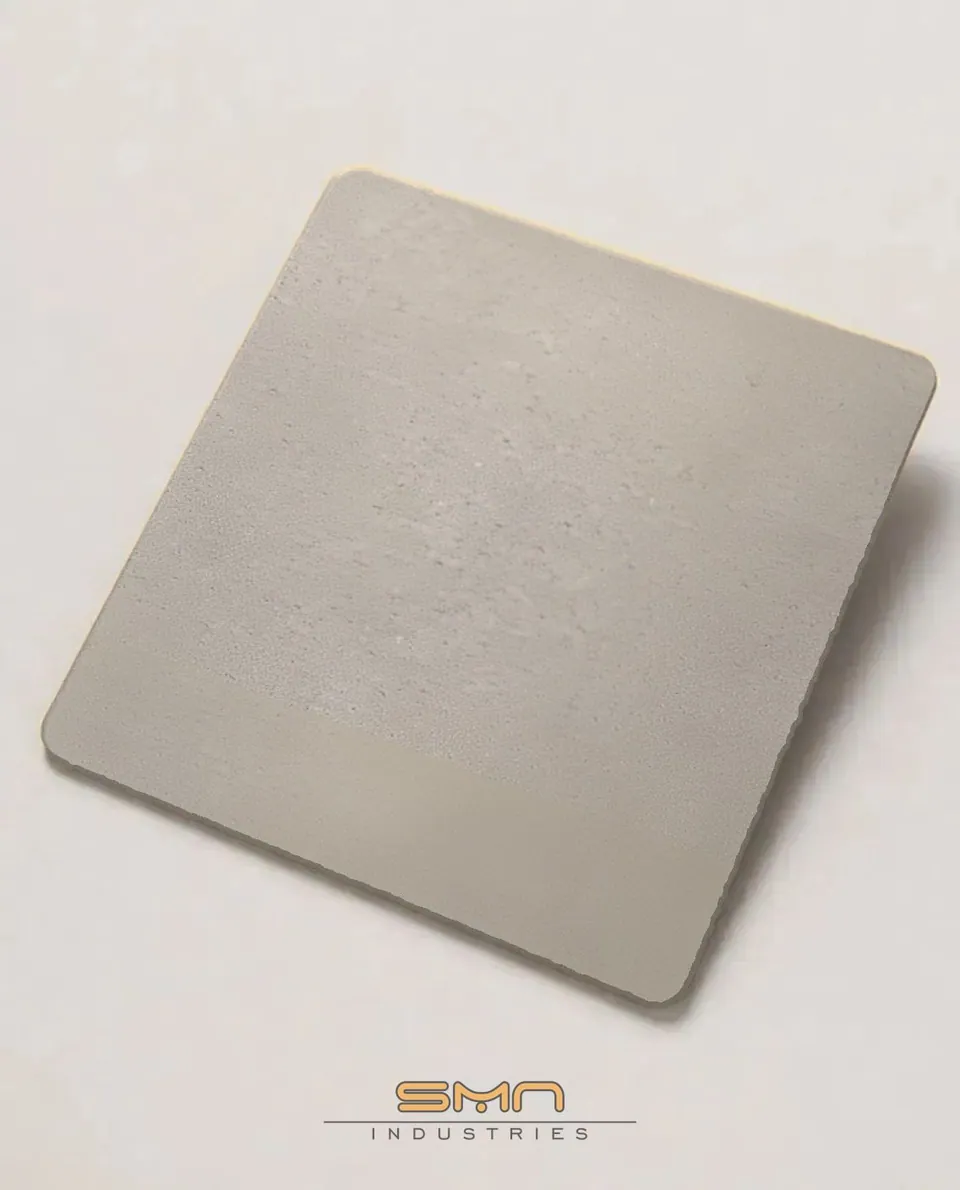 Champagne gold bead blast stainless steel sheet sample (SMN-CGBB-01)