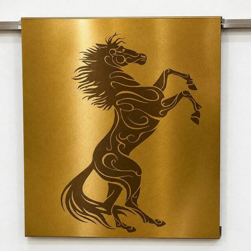 Custom etched artwork