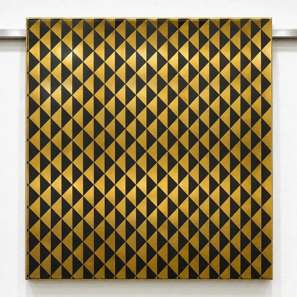 Etched triangle pattern