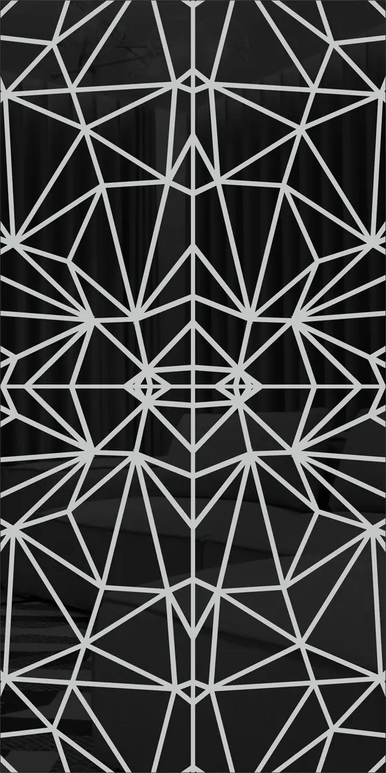 Etched design No. 422 in Black