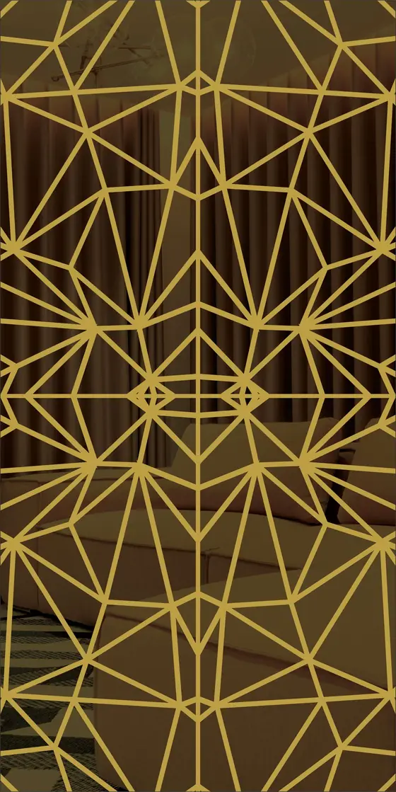 Etched design No. 422 in Gold