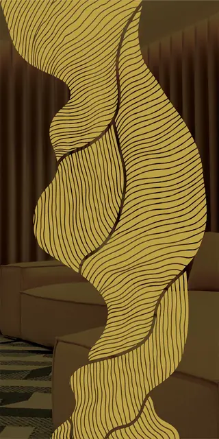 Etched stainless steel design No. 425, gold preview