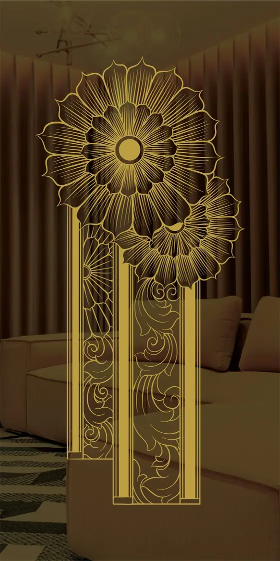 Etched design No. 428 in Gold