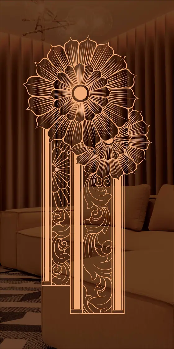 Etched design No. 428 in Rose Gold