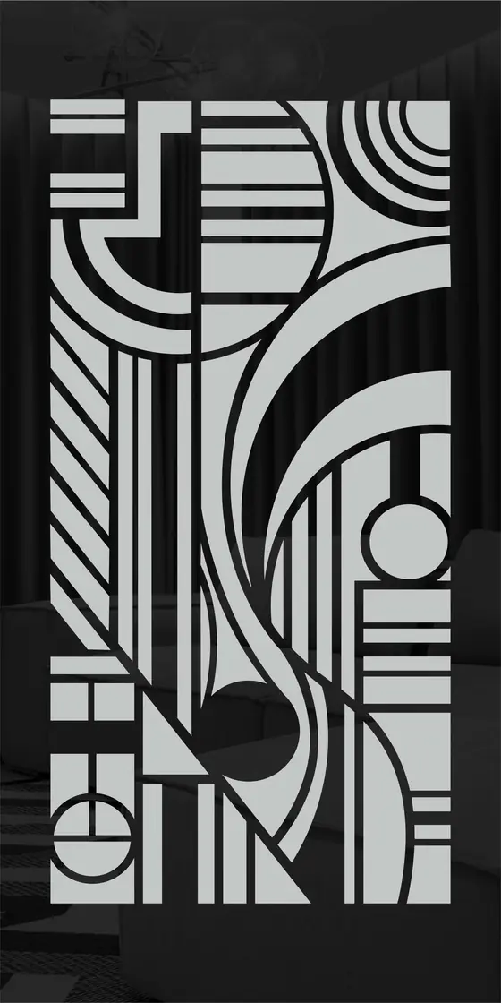 Etched design No. 429 in Black