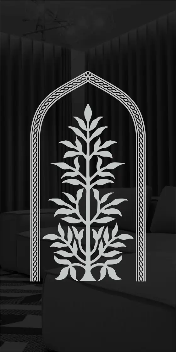 Etched design No. 431 in Black