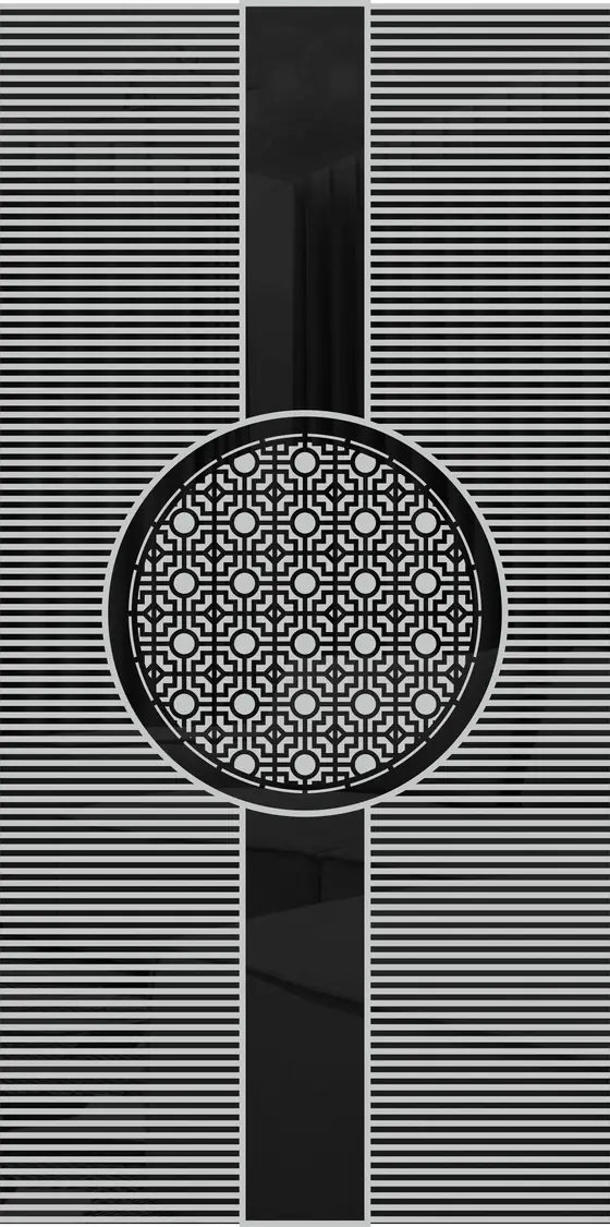 Etched design No. 432 in Black