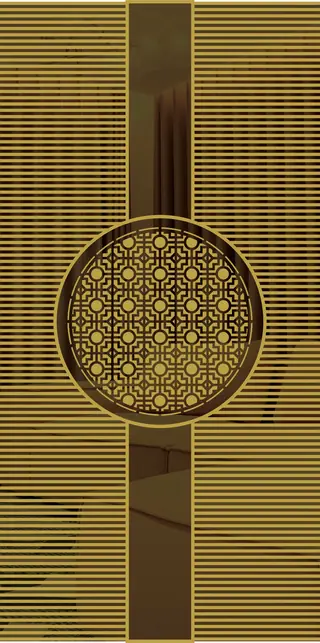 Etched stainless steel design No. 432, gold preview