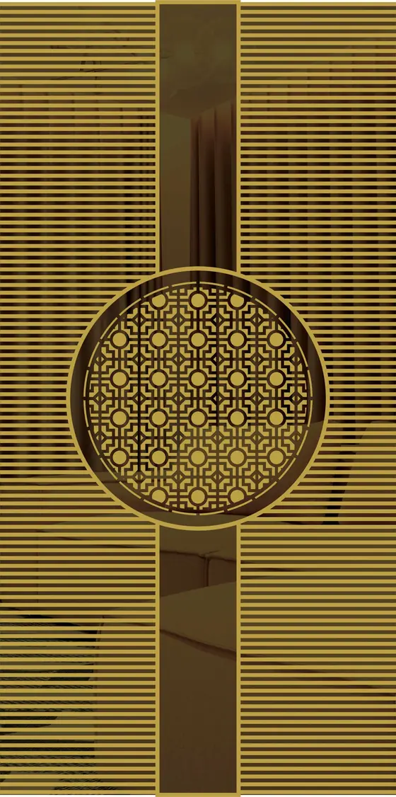 Etched design No. 432 in Gold