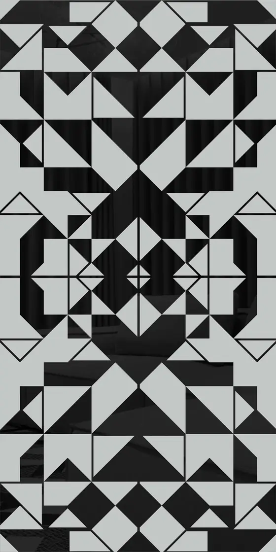 Etched design No. 433 in Black