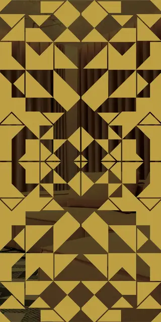 Etched stainless steel design No. 433, gold preview