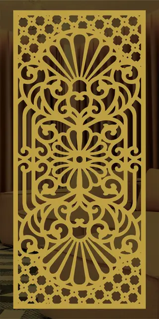 Etched stainless steel design No. 434, gold preview