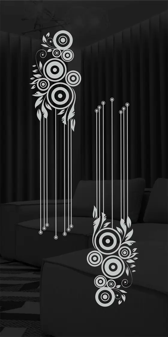 Etched design No. 435 in Black