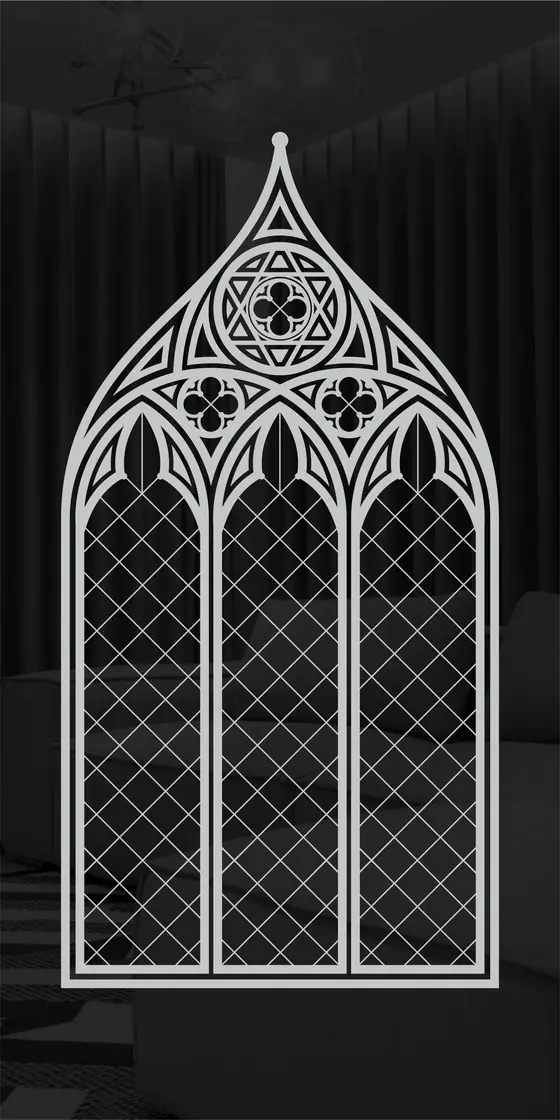 Etched design No. 436 in Black