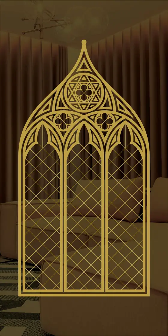 Etched design No. 436 in Gold