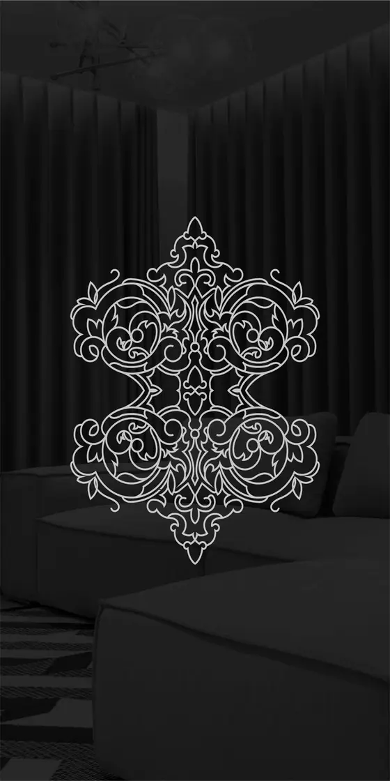 Etched design No. 437 in Black