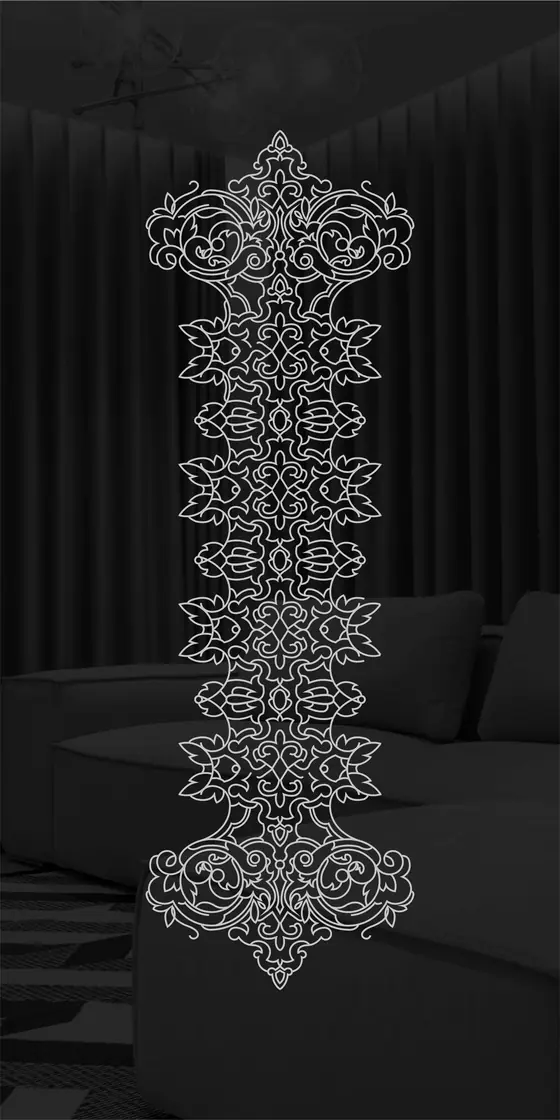 Etched design No. 438 in Black