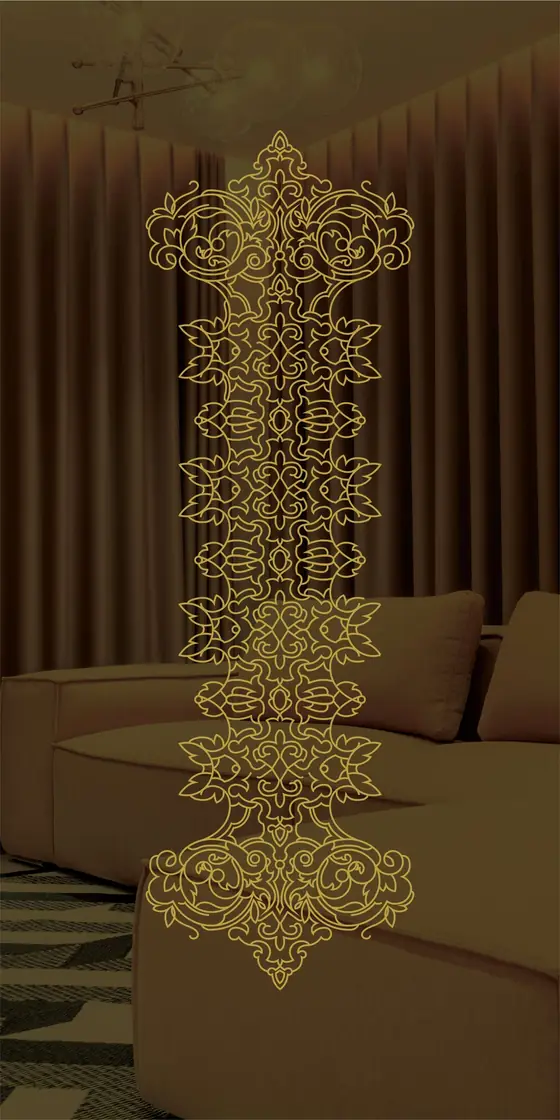 Etched design No. 438 in Gold