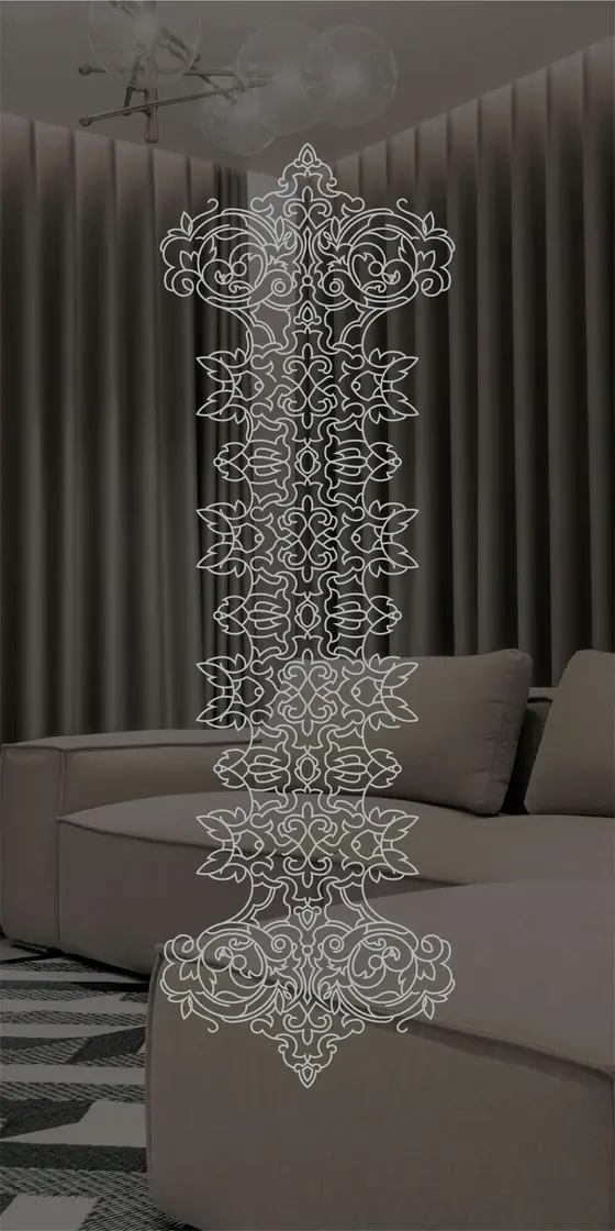 Etched design No. 438 in Silver