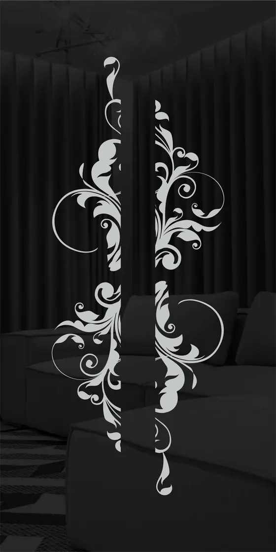 Etched design No. 442 in Black
