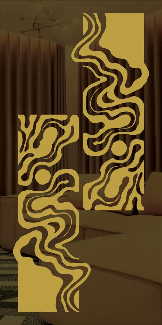 Etched design No. 444 in Gold