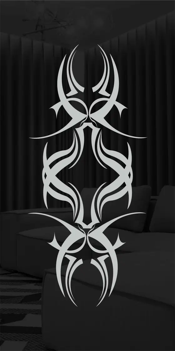 Etched design No. 445 in Black
