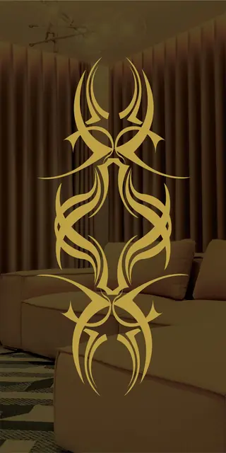 Etched stainless steel design No. 445, gold preview