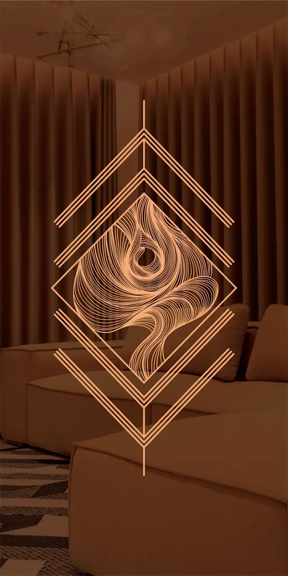 Etched design No. 446 in Rose Gold