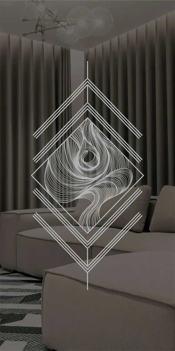 Etched design No. 446 in Silver