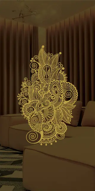 Etched stainless steel design No. 448, gold preview