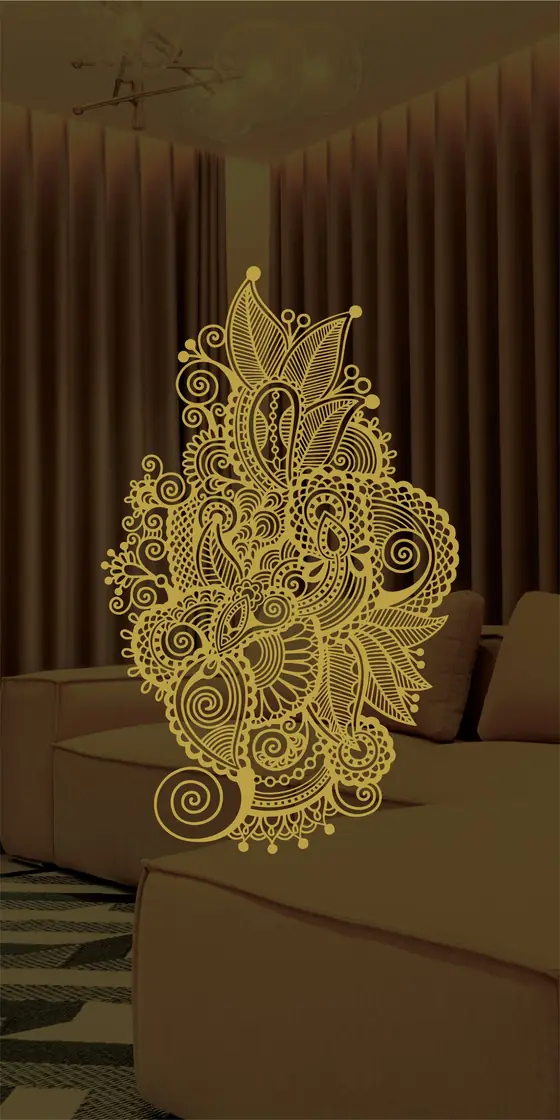 Etched design No. 448 in Gold