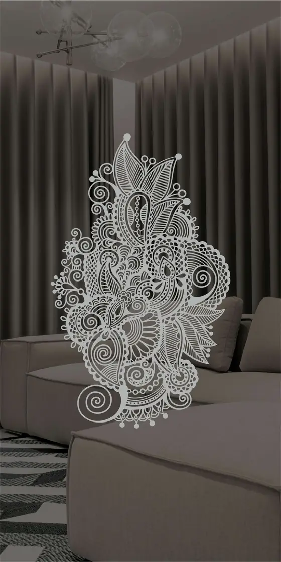 Etched design No. 448 in Silver
