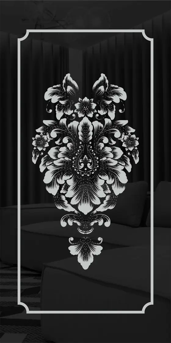 Etched design No. 449 in Black