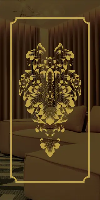 Etched stainless steel design No. 449, gold preview