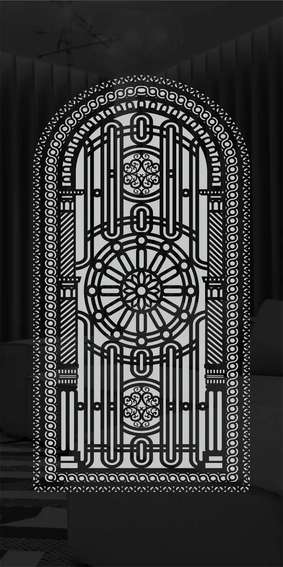 Etched design No. 450 in Black