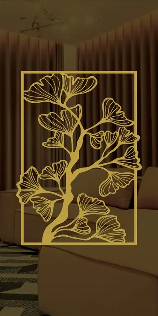 Etched stainless steel design No. 452, gold preview