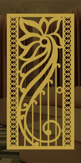 Etched stainless steel design No. 453, gold preview