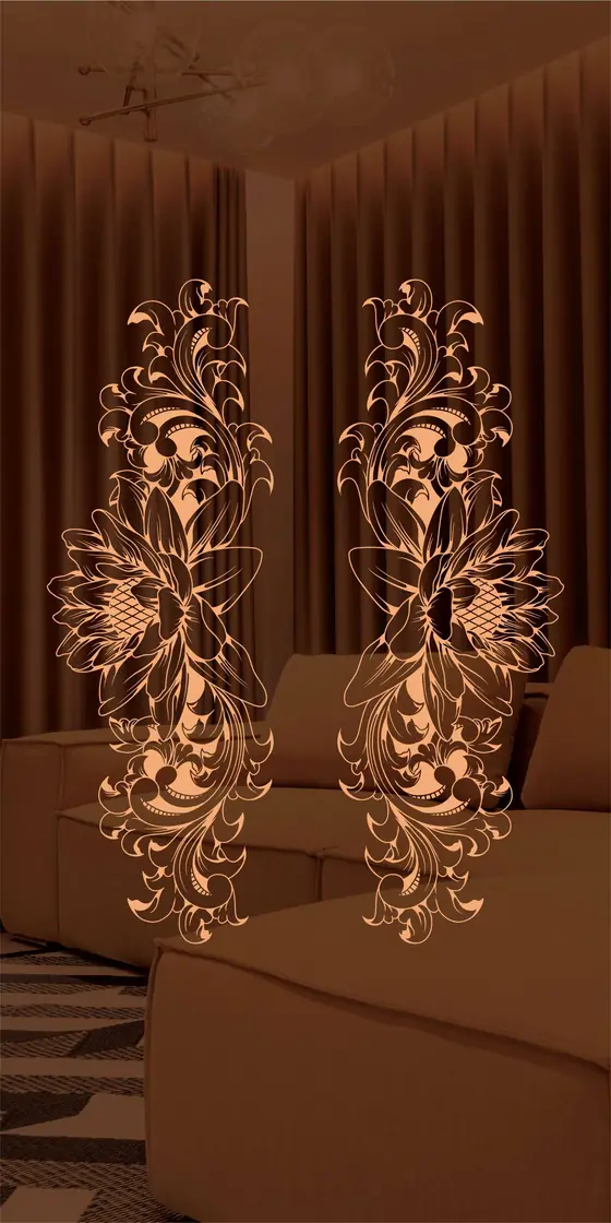 Etched design No. 454 in Rose Gold