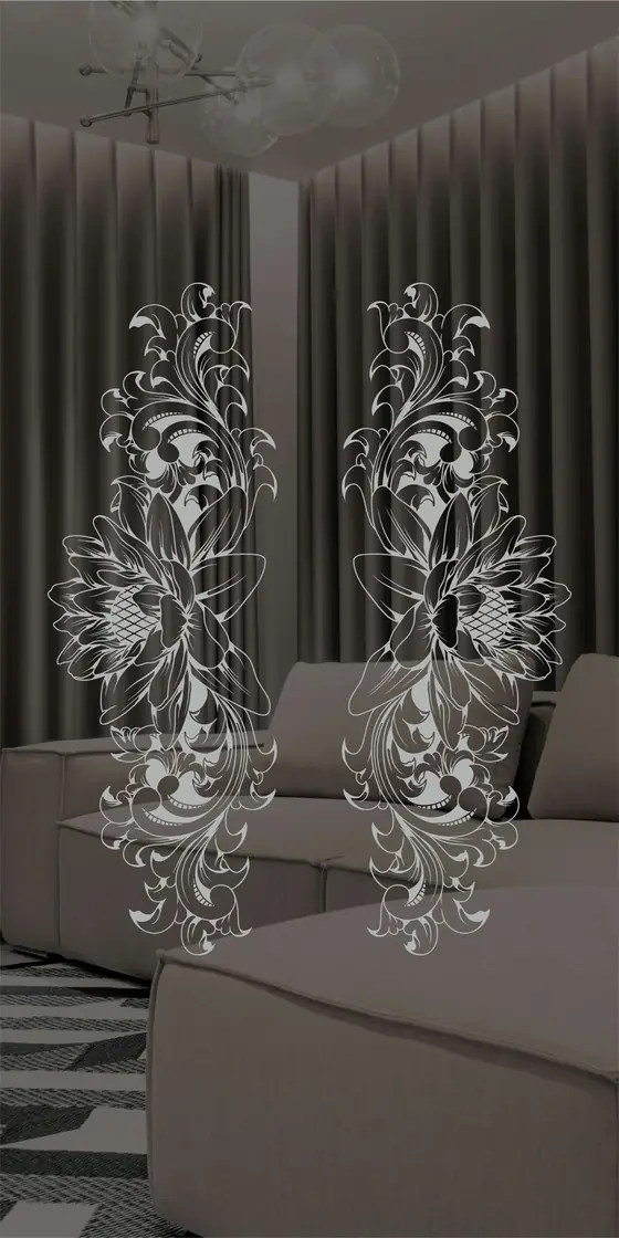 Etched design No. 454 in Silver