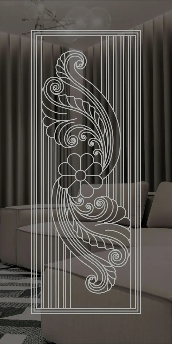 Etched design No. 456 in Silver