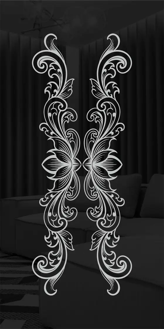 Etched design No. 457 in Black