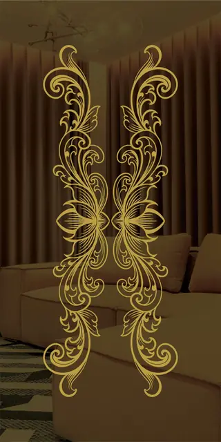 Etched stainless steel design No. 457, gold preview